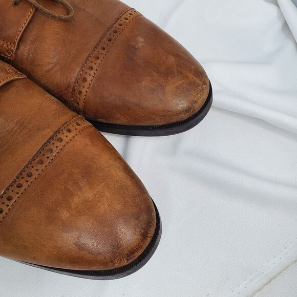 Cole Haan C23791 Men's Size 12W Jefferson Grand Cap Brown Shoes - Picture 3 of 11